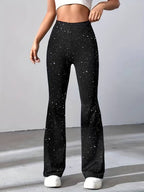 Women's Glitter Flared Trousers