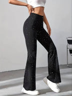 Women's Glitter Flared Trousers