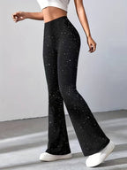 Women's Glitter Flared Trousers