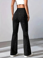 Women's Glitter Flared Trousers