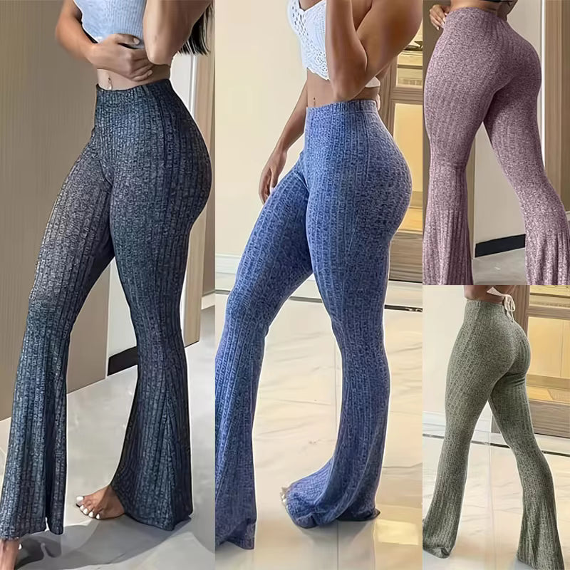 Women's High Waist Flared Leggings
