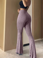 Women's High Waist Flared Leggings