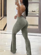Women's High Waist Flared Leggings