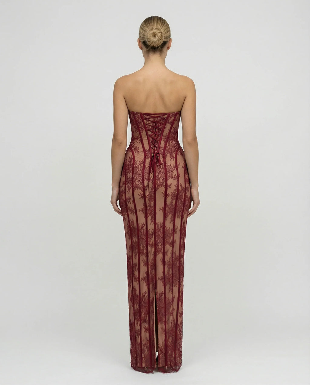 Women's Lace Corset Maxi Dress