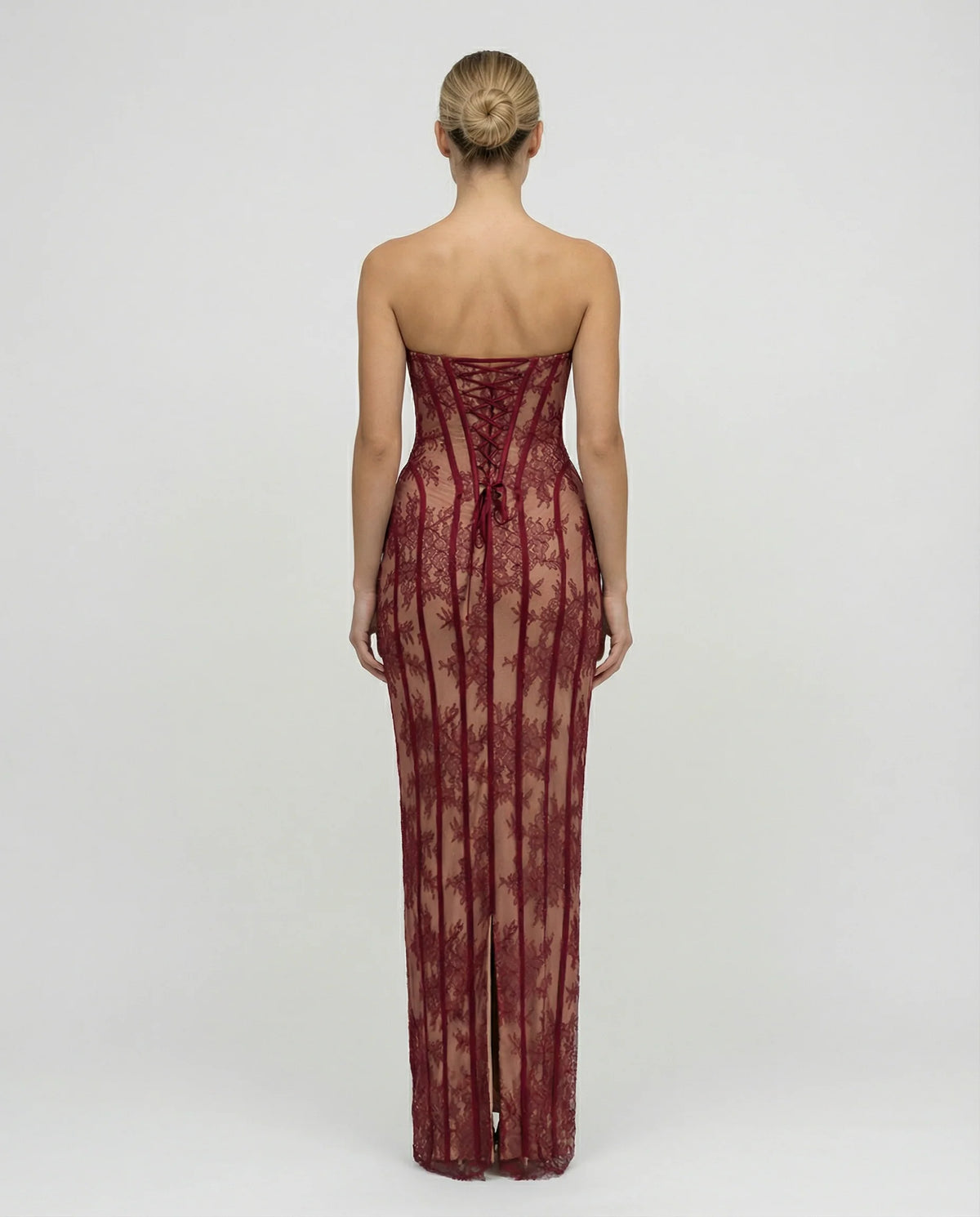Women's Lace Corset Maxi Dress