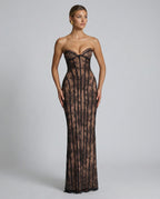 Women's Lace Corset Maxi Dress