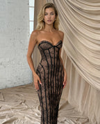 Women's Lace Corset Maxi Dress
