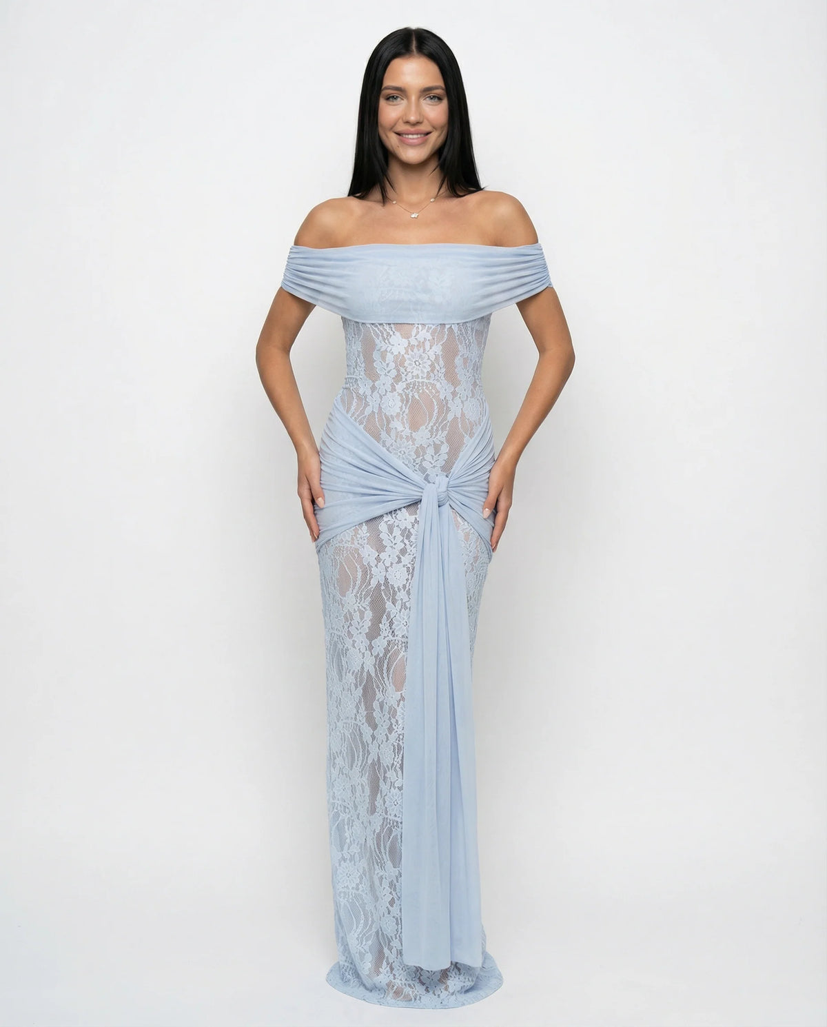 Women's Lace Evening Maxi Dress
