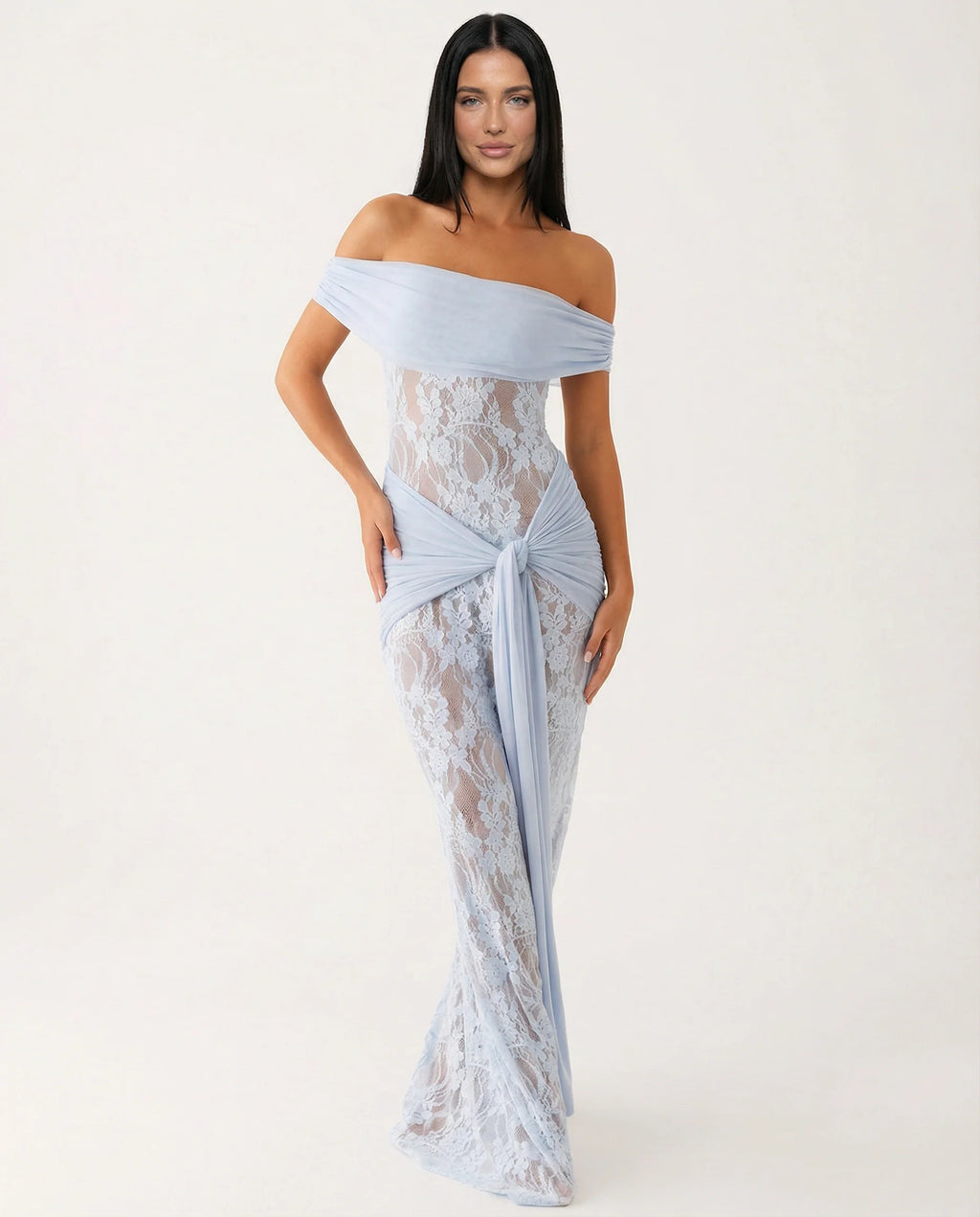 Women's Lace Evening Maxi Dress
