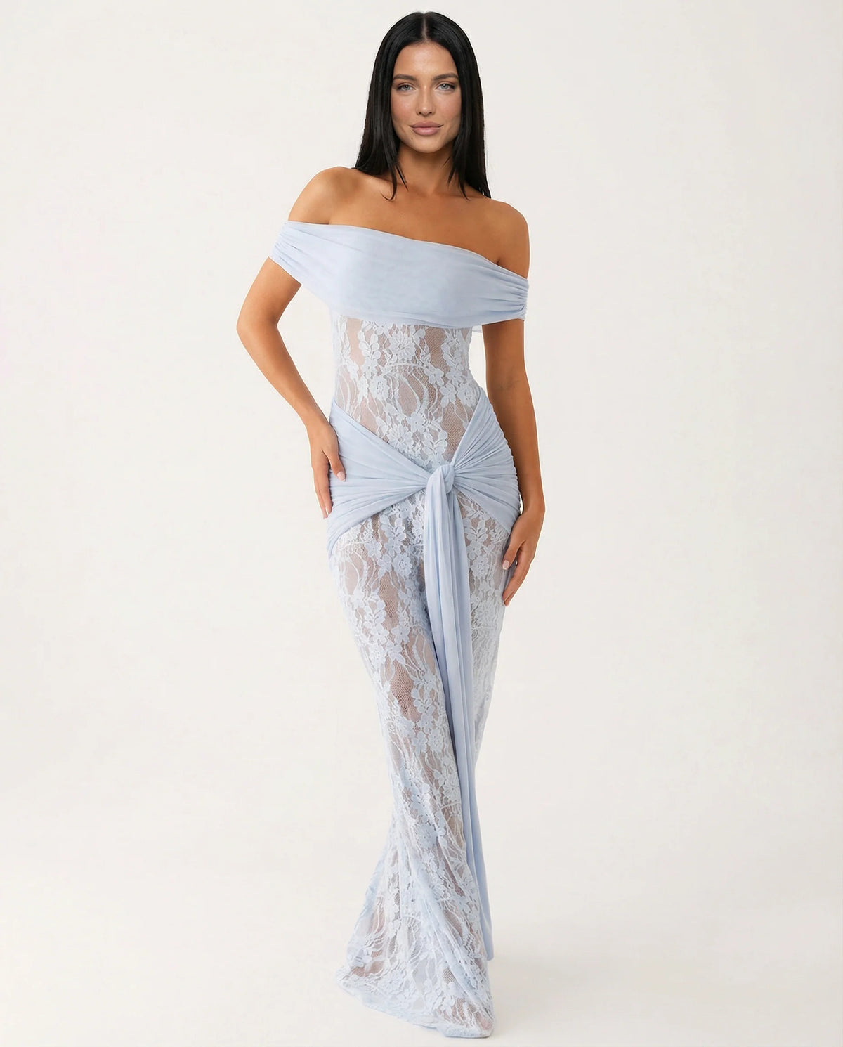 Women's Lace Evening Maxi Dress