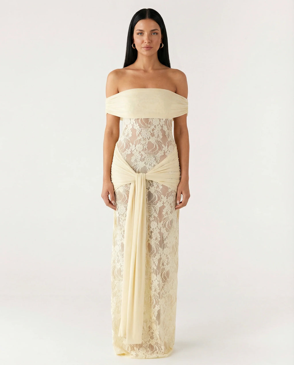 Women's Lace Evening Maxi Dress