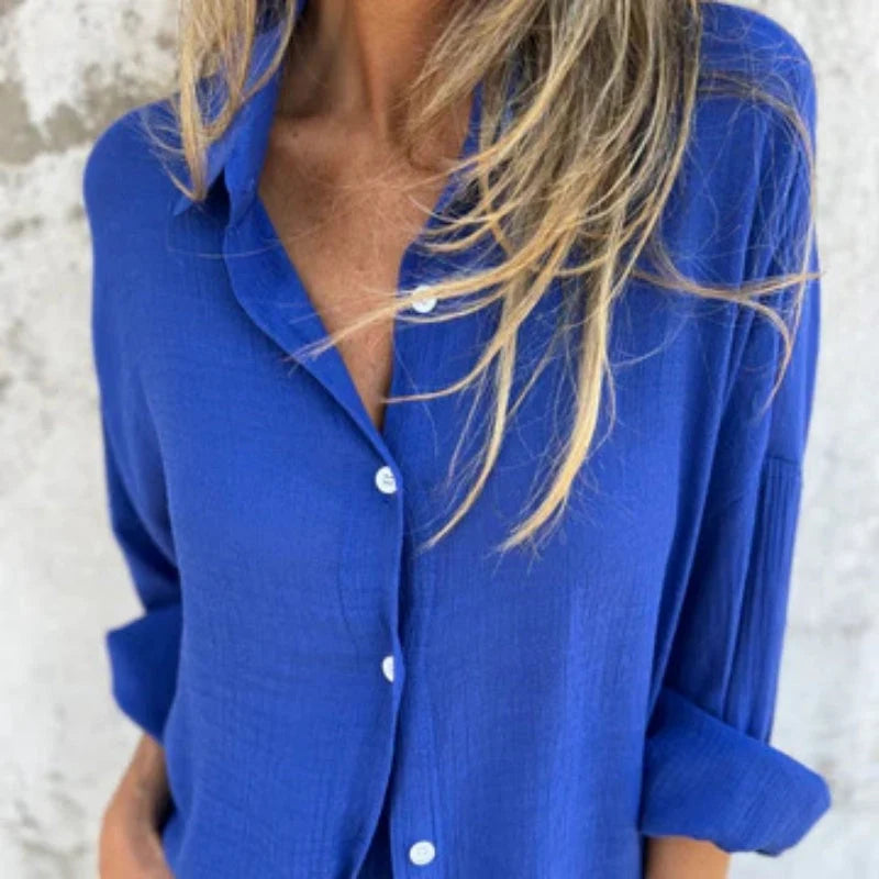 Women's Linen-Look Shirt & Shorts Set