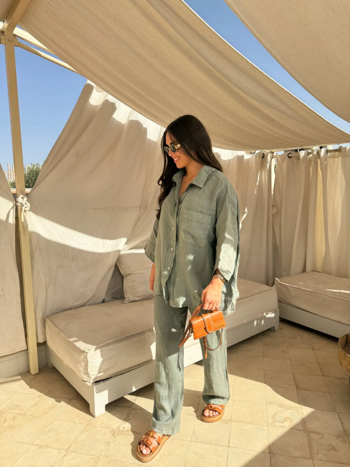 Women's Linen Two-Piece Set