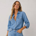 Women's Long Sleeve Denim Shirt