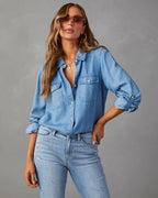 Women's Long Sleeve Denim Shirt