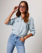 Women's Long Sleeve Denim Shirt