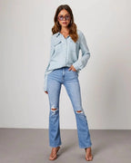 Women's Long Sleeve Denim Shirt
