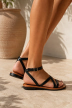 Women's Minimalist Leather Strappy Sandals