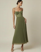 Women's Pleated Midi Dress