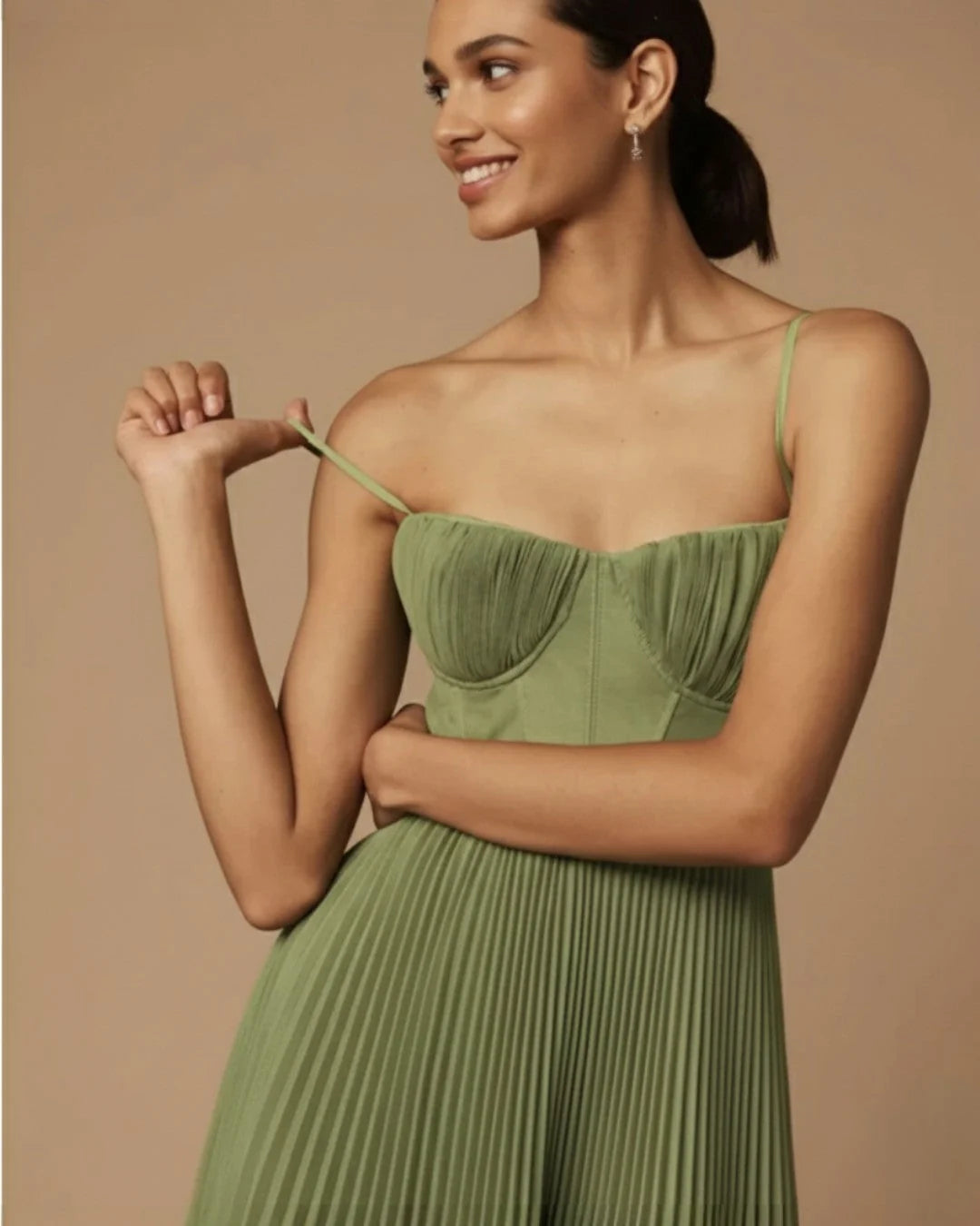 Women's Pleated Midi Dress