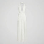 Women's Plunge Halter Maxi Dress