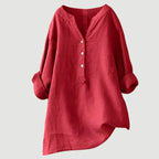 Women's Refined V-Neck Button-Down Shirt