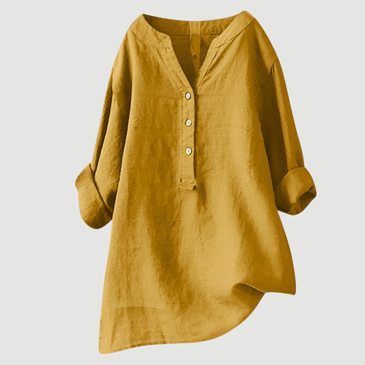 Women's Refined V-Neck Button-Down Shirt