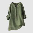Women's Refined V-Neck Button-Down Shirt