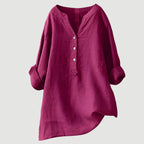 Women's Refined V-Neck Button-Down Shirt