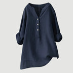 Women's Refined V-Neck Button-Down Shirt
