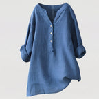 Women's Refined V-Neck Button-Down Shirt