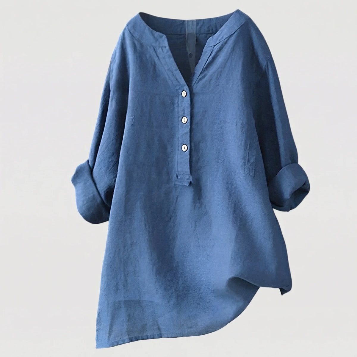Women's Refined V-Neck Button-Down Shirt