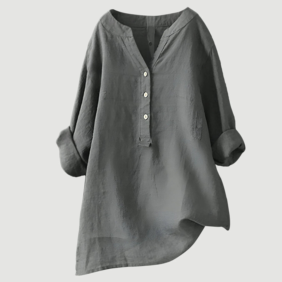 Women's Refined V-Neck Button-Down Shirt