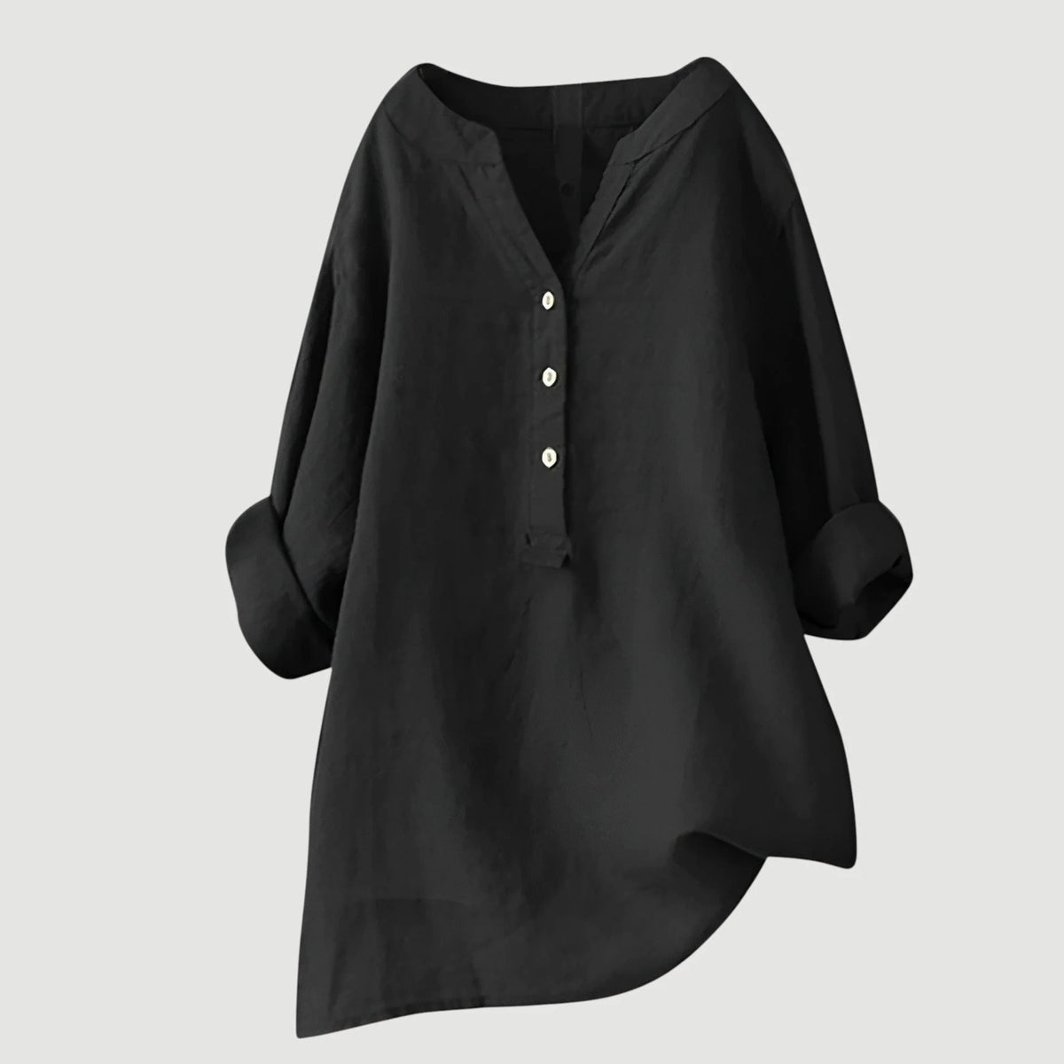Women's Refined V-Neck Button-Down Shirt