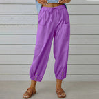 Women's Relaxed Drawstring Cropped Trousers
