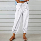 Women's Relaxed Drawstring Cropped Trousers