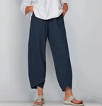 Women's Relaxed Linen Blend Trousers