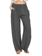Women's Relaxed Linen Wide-Leg Trousers