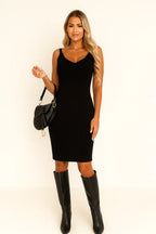 Women's Ribbed Knit Midi Set