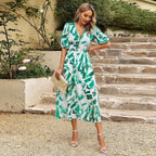 Women's Romantic Floral Midi Dress