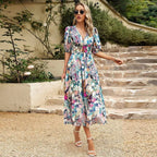 Women's Romantic Floral Midi Dress