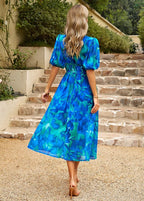 Women's Romantic Floral Midi Dress