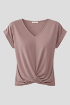 Women's Short-Sleeve V-Neck Blouse