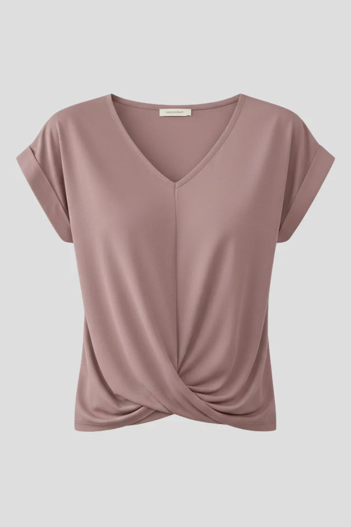 Women's Short-Sleeve V-Neck Blouse