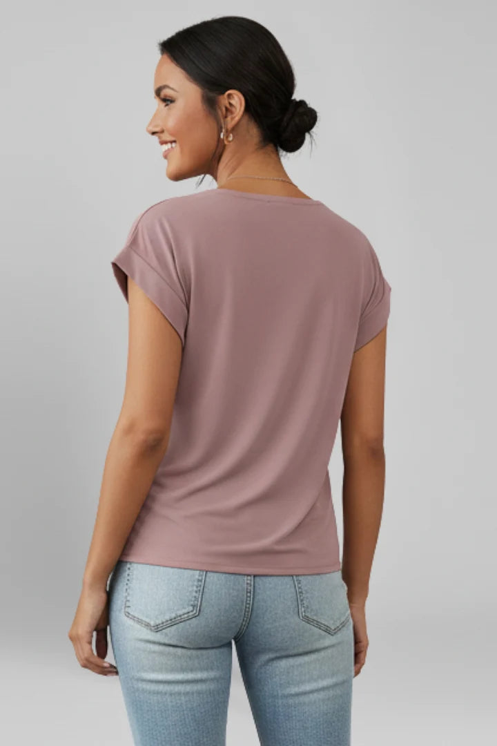 Women's Short-Sleeve V-Neck Blouse