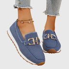 Women's Slip-On Mesh Horsebit Lug Sole Loafer Sneakers
