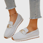 Women's Slip-On Mesh Horsebit Lug Sole Loafer Sneakers