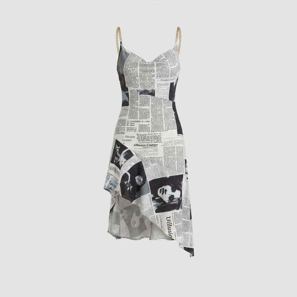 Women's Strapless Asymmetric Mini Dress