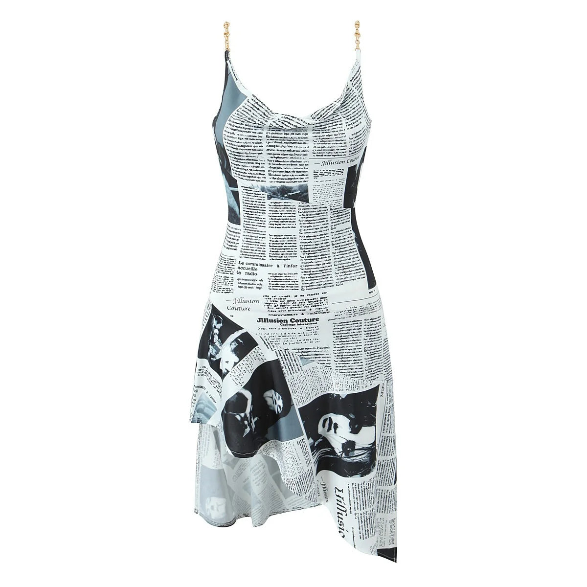 Women's Strapless Asymmetric Mini Dress