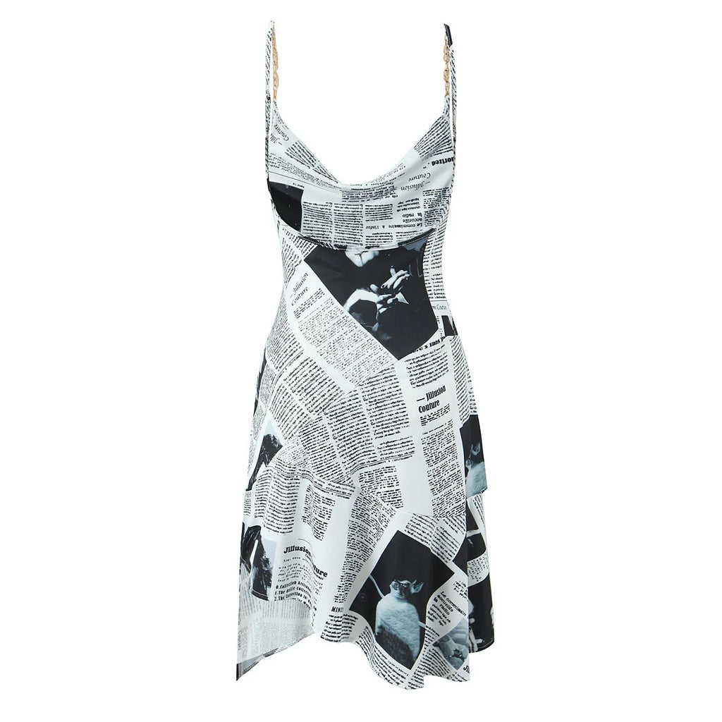 Women's Strapless Asymmetric Mini Dress